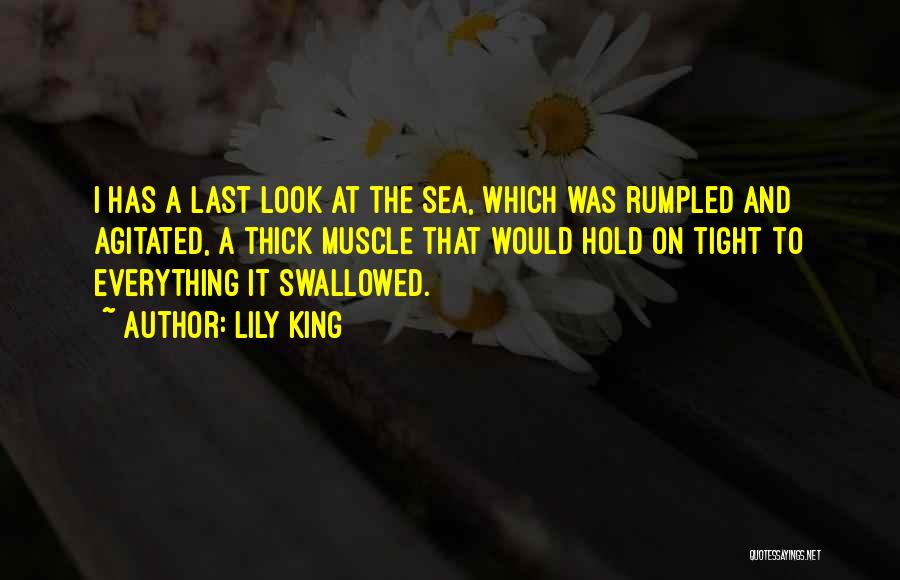 Lily King Quotes: I Has A Last Look At The Sea, Which Was Rumpled And Agitated, A Thick Muscle That Would Hold On