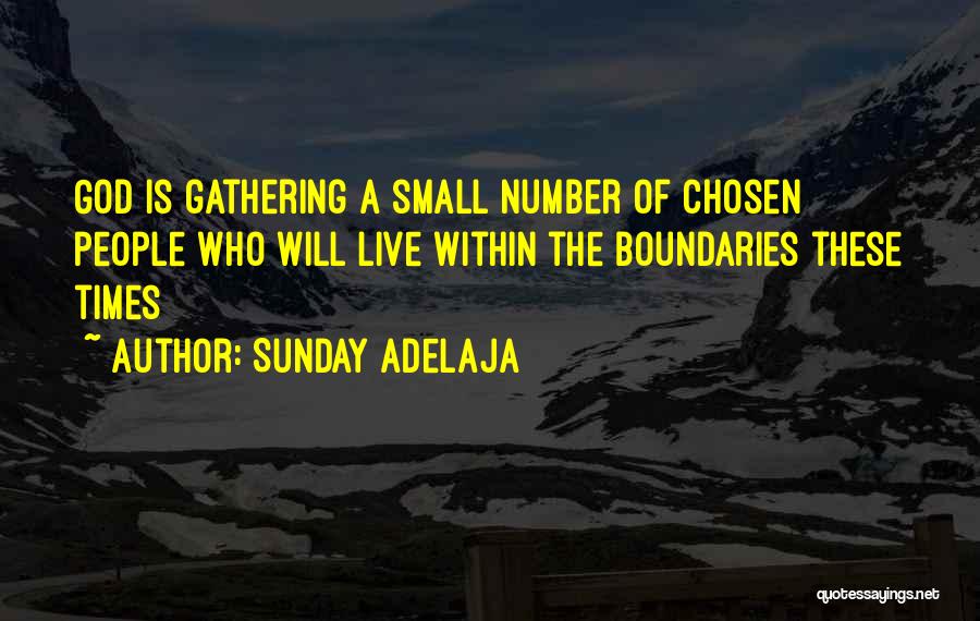 Sunday Adelaja Quotes: God Is Gathering A Small Number Of Chosen People Who Will Live Within The Boundaries These Times