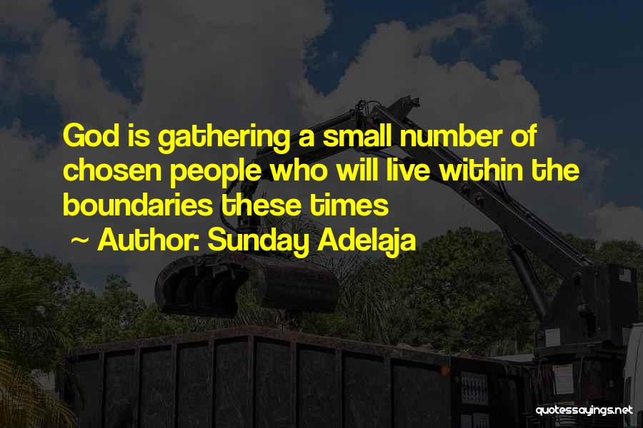 Sunday Adelaja Quotes: God Is Gathering A Small Number Of Chosen People Who Will Live Within The Boundaries These Times