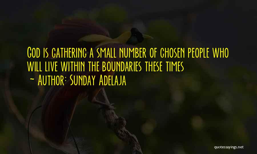 Sunday Adelaja Quotes: God Is Gathering A Small Number Of Chosen People Who Will Live Within The Boundaries These Times