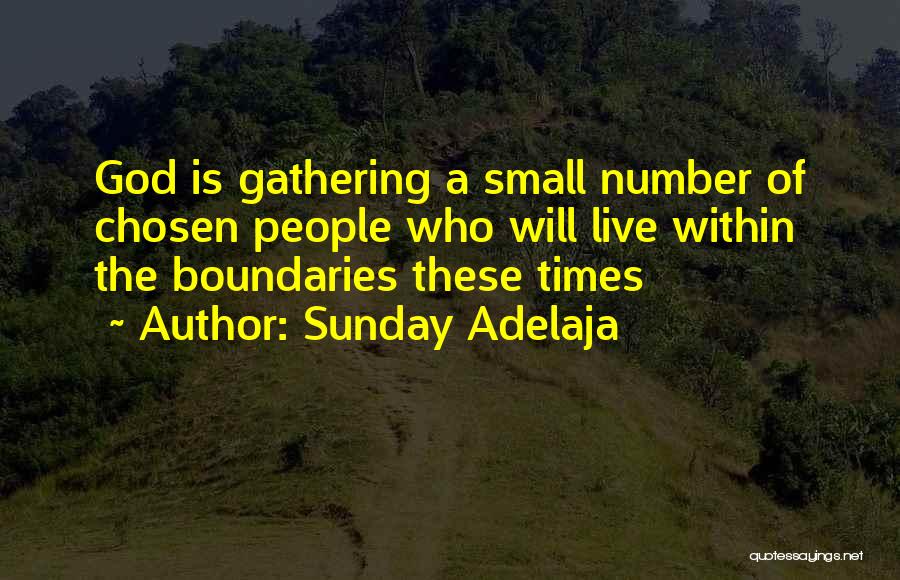 Sunday Adelaja Quotes: God Is Gathering A Small Number Of Chosen People Who Will Live Within The Boundaries These Times
