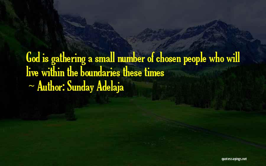Sunday Adelaja Quotes: God Is Gathering A Small Number Of Chosen People Who Will Live Within The Boundaries These Times