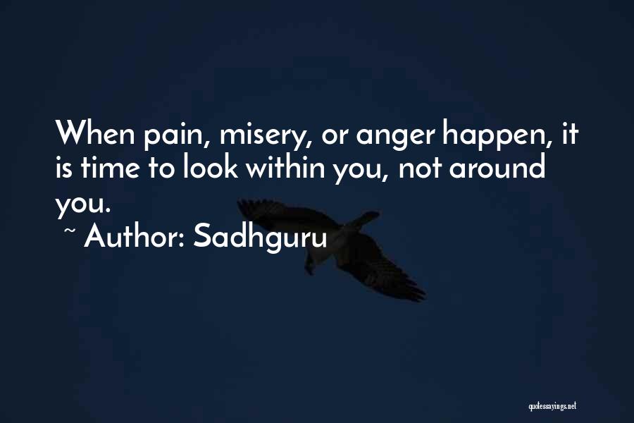 Sadhguru Quotes: When Pain, Misery, Or Anger Happen, It Is Time To Look Within You, Not Around You.