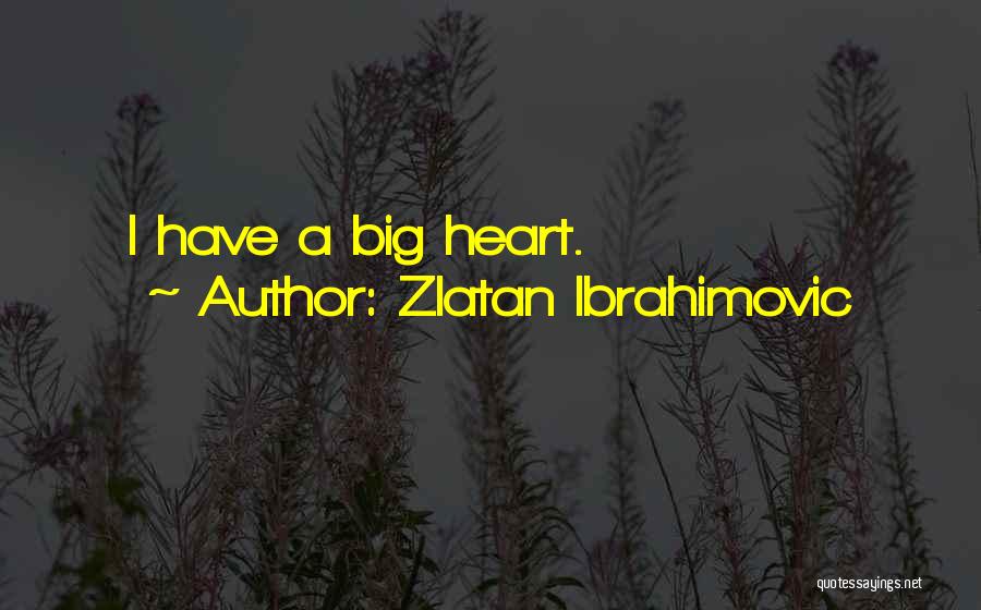 Zlatan Ibrahimovic Quotes: I Have A Big Heart.