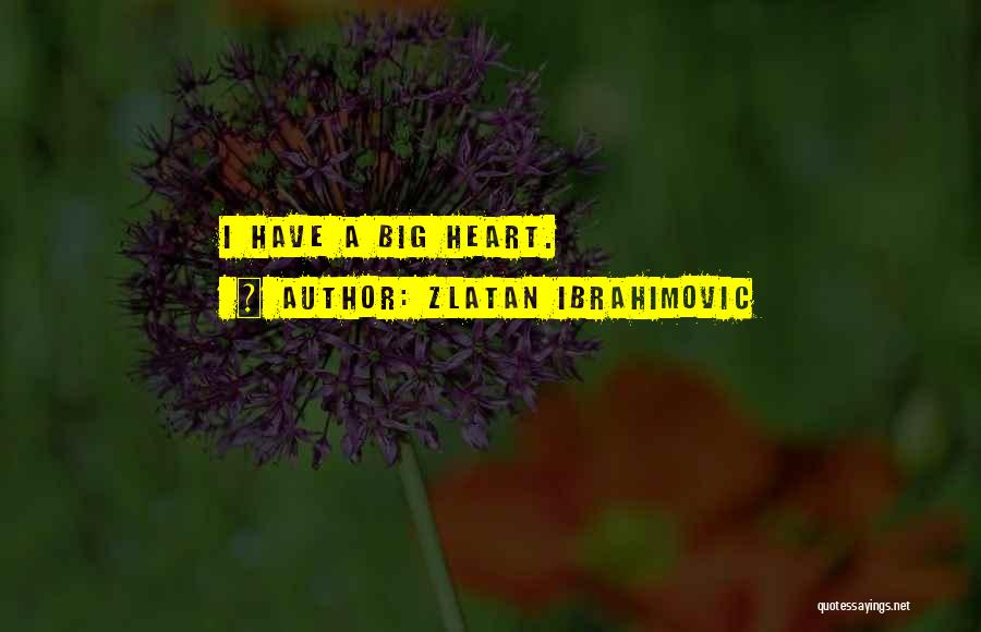 Zlatan Ibrahimovic Quotes: I Have A Big Heart.