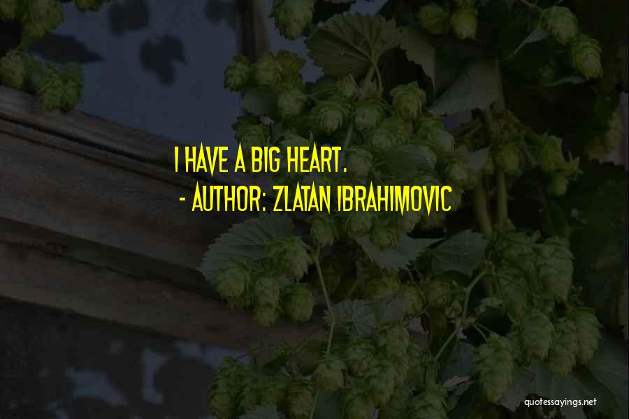 Zlatan Ibrahimovic Quotes: I Have A Big Heart.