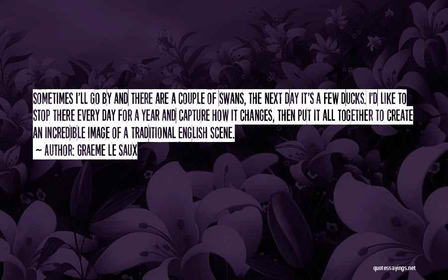 Graeme Le Saux Quotes: Sometimes I'll Go By And There Are A Couple Of Swans, The Next Day It's A Few Ducks. I'd Like