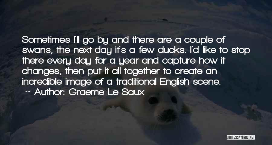 Graeme Le Saux Quotes: Sometimes I'll Go By And There Are A Couple Of Swans, The Next Day It's A Few Ducks. I'd Like