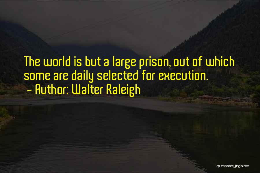 Walter Raleigh Quotes: The World Is But A Large Prison, Out Of Which Some Are Daily Selected For Execution.