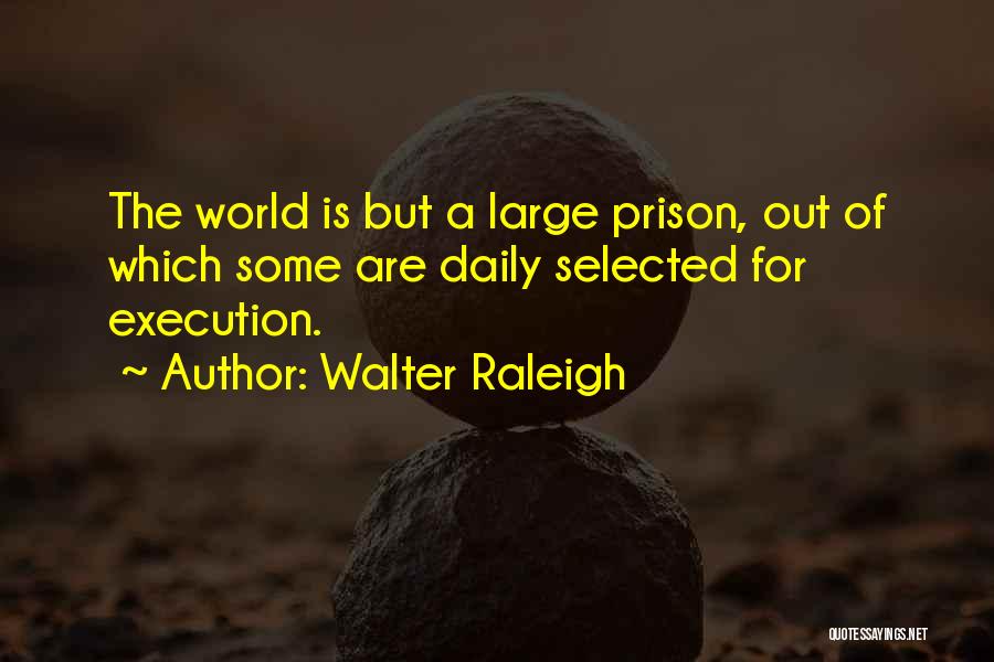 Walter Raleigh Quotes: The World Is But A Large Prison, Out Of Which Some Are Daily Selected For Execution.