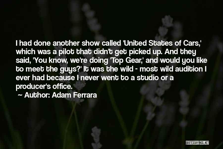 Adam Ferrara Quotes: I Had Done Another Show Called 'united States Of Cars,' Which Was A Pilot That Didn't Get Picked Up. And