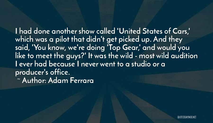 Adam Ferrara Quotes: I Had Done Another Show Called 'united States Of Cars,' Which Was A Pilot That Didn't Get Picked Up. And