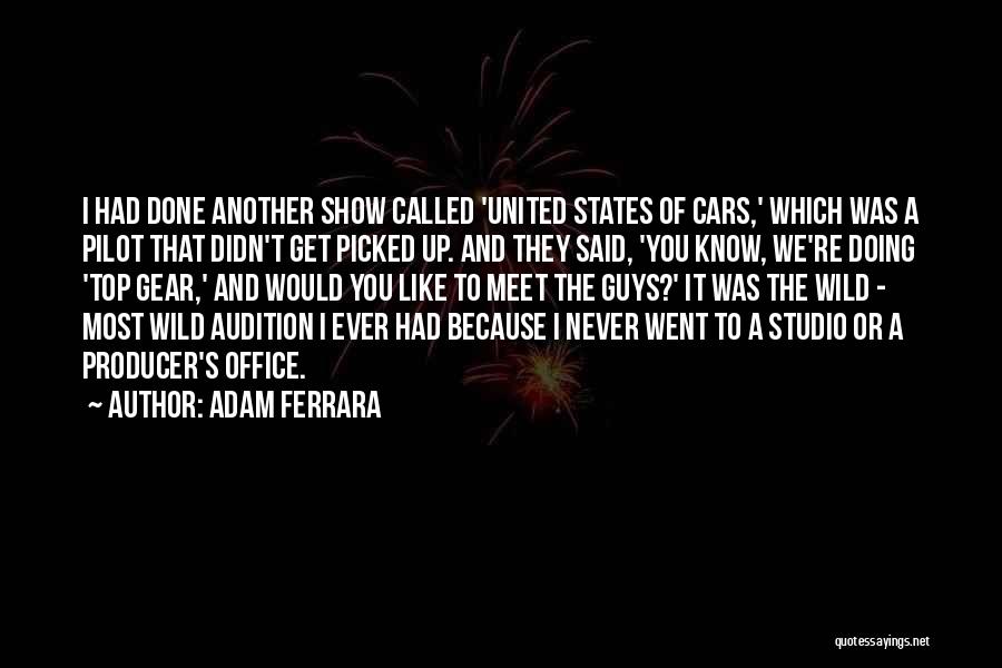 Adam Ferrara Quotes: I Had Done Another Show Called 'united States Of Cars,' Which Was A Pilot That Didn't Get Picked Up. And