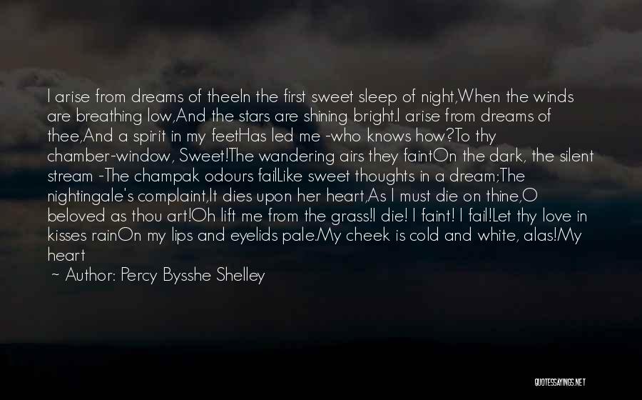 Percy Bysshe Shelley Quotes: I Arise From Dreams Of Theein The First Sweet Sleep Of Night,when The Winds Are Breathing Low,and The Stars Are