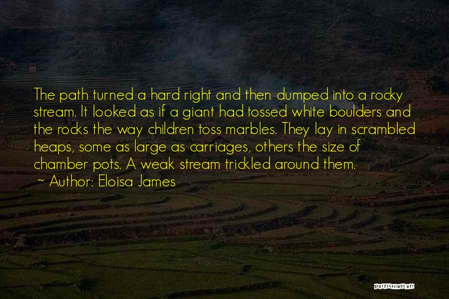 Eloisa James Quotes: The Path Turned A Hard Right And Then Dumped Into A Rocky Stream. It Looked As If A Giant Had