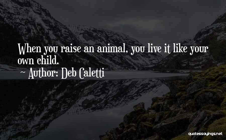 Deb Caletti Quotes: When You Raise An Animal, You Live It Like Your Own Child.