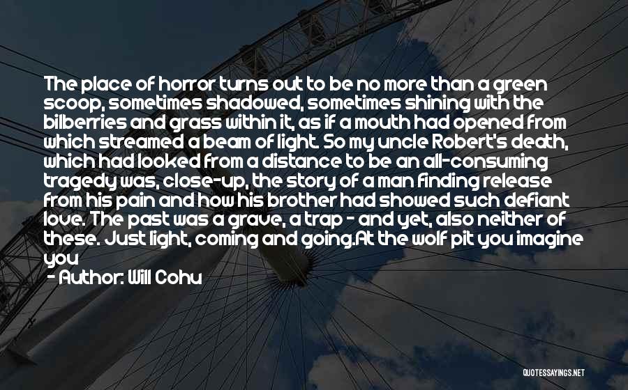 Will Cohu Quotes: The Place Of Horror Turns Out To Be No More Than A Green Scoop, Sometimes Shadowed, Sometimes Shining With The