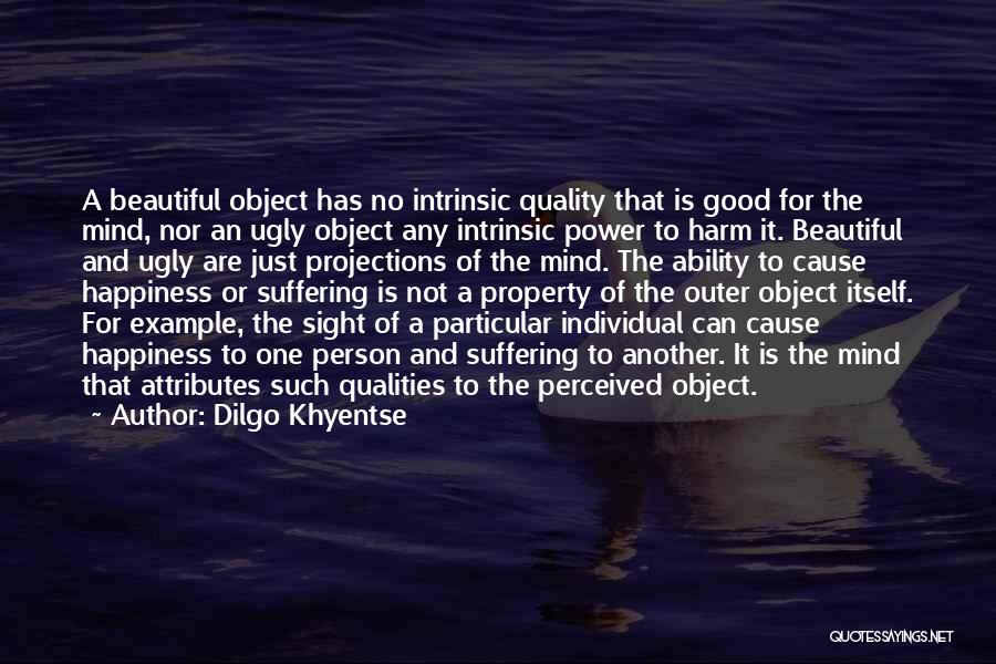 Dilgo Khyentse Quotes: A Beautiful Object Has No Intrinsic Quality That Is Good For The Mind, Nor An Ugly Object Any Intrinsic Power