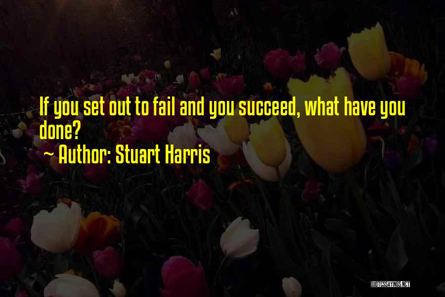 Stuart Harris Quotes: If You Set Out To Fail And You Succeed, What Have You Done?