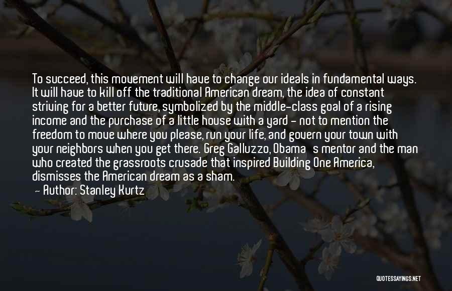 Stanley Kurtz Quotes: To Succeed, This Movement Will Have To Change Our Ideals In Fundamental Ways. It Will Have To Kill Off The