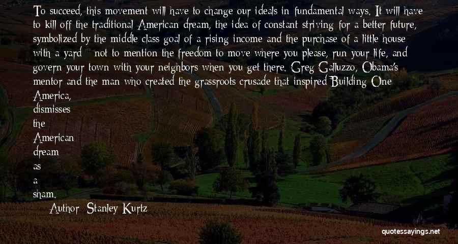 Stanley Kurtz Quotes: To Succeed, This Movement Will Have To Change Our Ideals In Fundamental Ways. It Will Have To Kill Off The