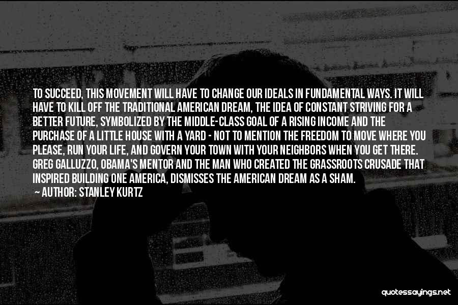 Stanley Kurtz Quotes: To Succeed, This Movement Will Have To Change Our Ideals In Fundamental Ways. It Will Have To Kill Off The