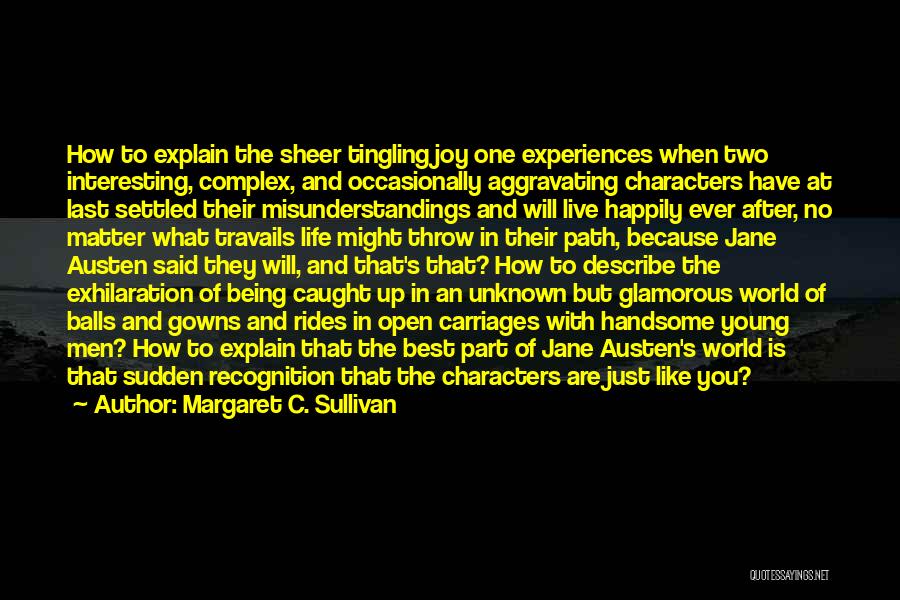 Margaret C. Sullivan Quotes: How To Explain The Sheer Tingling Joy One Experiences When Two Interesting, Complex, And Occasionally Aggravating Characters Have At Last