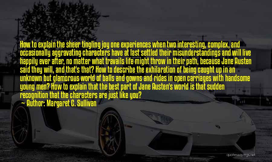 Margaret C. Sullivan Quotes: How To Explain The Sheer Tingling Joy One Experiences When Two Interesting, Complex, And Occasionally Aggravating Characters Have At Last