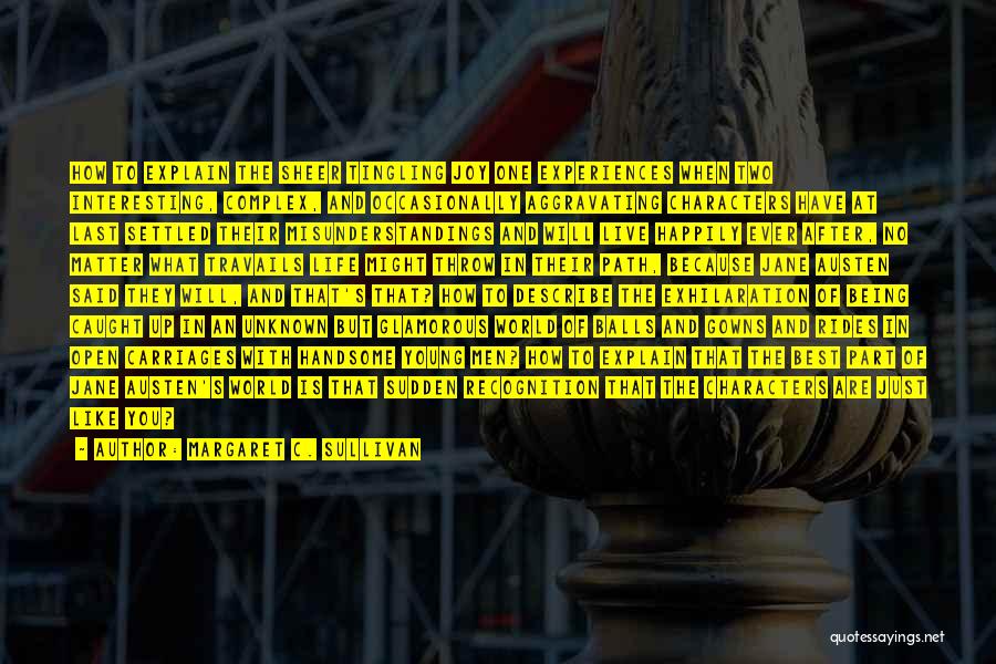Margaret C. Sullivan Quotes: How To Explain The Sheer Tingling Joy One Experiences When Two Interesting, Complex, And Occasionally Aggravating Characters Have At Last