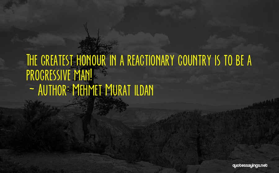 Mehmet Murat Ildan Quotes: The Greatest Honour In A Reactionary Country Is To Be A Progressive Man!