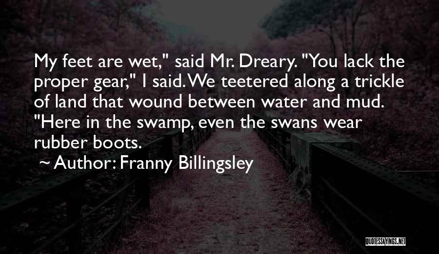 Franny Billingsley Quotes: My Feet Are Wet, Said Mr. Dreary. You Lack The Proper Gear, I Said. We Teetered Along A Trickle Of