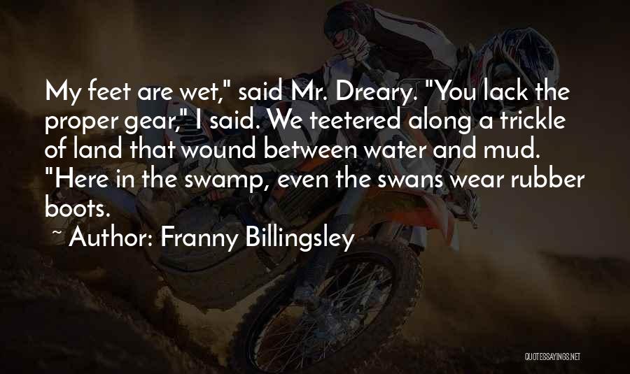 Franny Billingsley Quotes: My Feet Are Wet, Said Mr. Dreary. You Lack The Proper Gear, I Said. We Teetered Along A Trickle Of