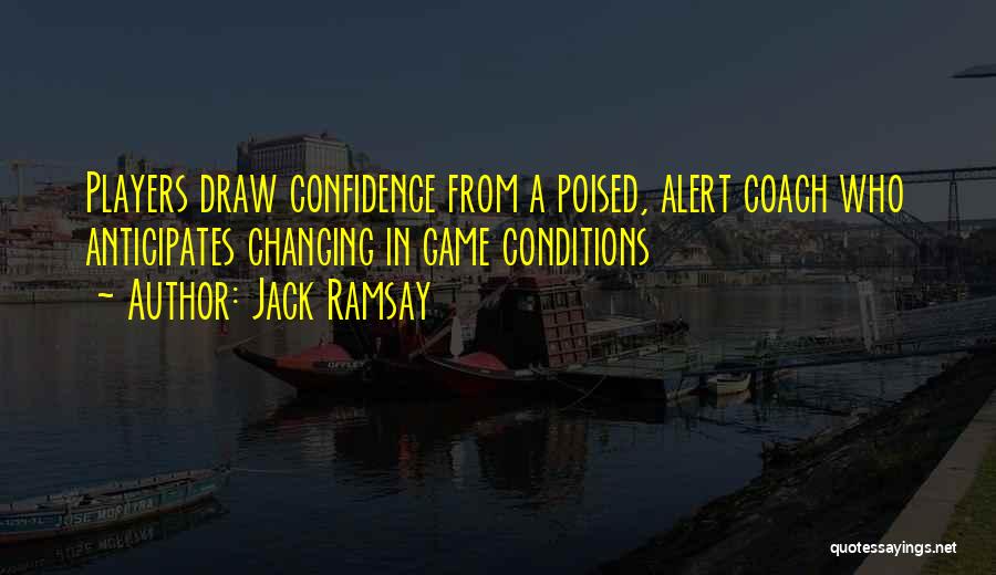 Jack Ramsay Quotes: Players Draw Confidence From A Poised, Alert Coach Who Anticipates Changing In Game Conditions