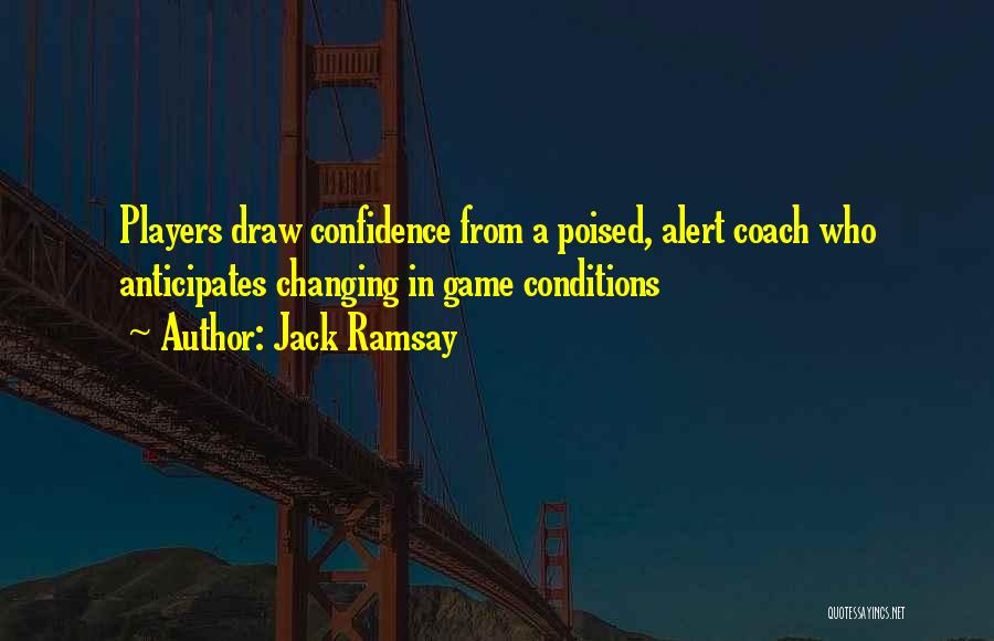 Jack Ramsay Quotes: Players Draw Confidence From A Poised, Alert Coach Who Anticipates Changing In Game Conditions