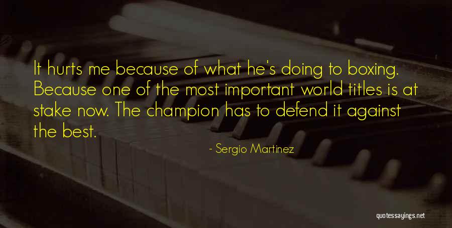 6061 Quotes By Sergio Martinez 6061 Quotes By Sergio Martinez