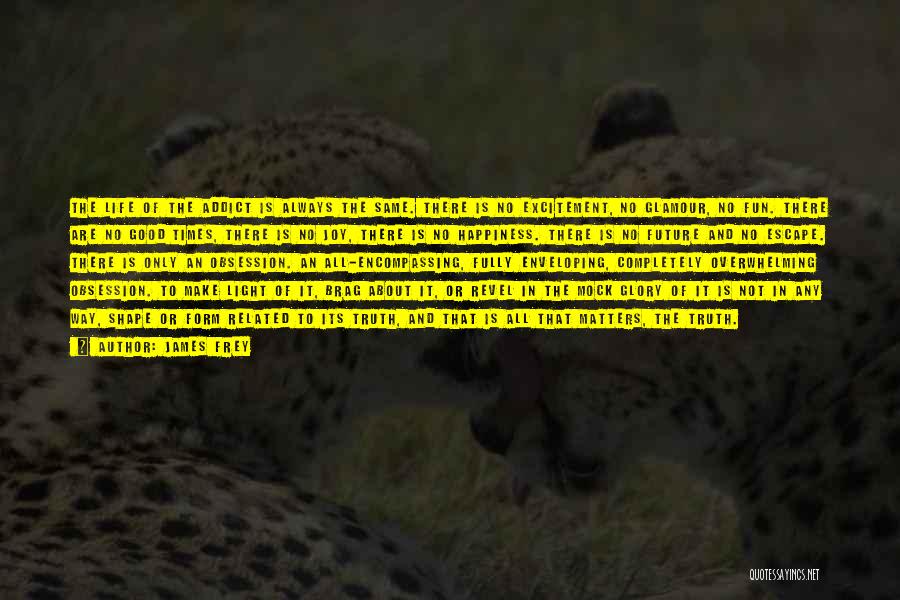 James Frey Quotes: The Life Of The Addict Is Always The Same. There Is No Excitement, No Glamour, No Fun. There Are No