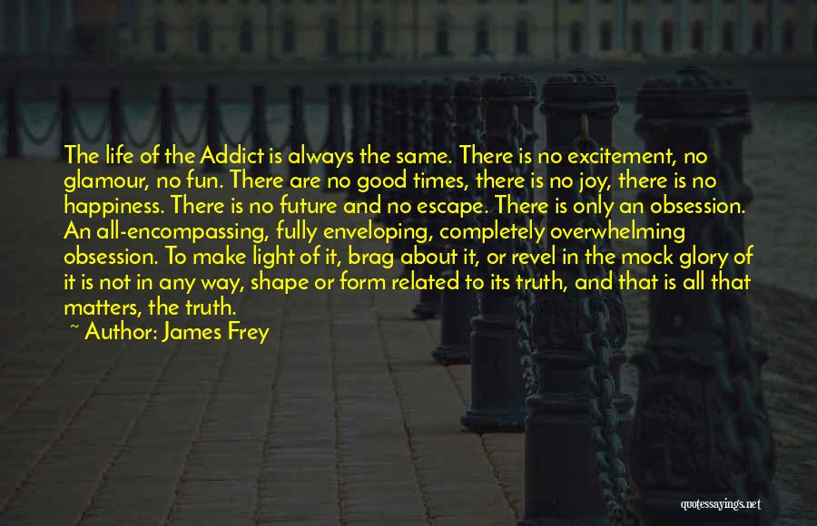 James Frey Quotes: The Life Of The Addict Is Always The Same. There Is No Excitement, No Glamour, No Fun. There Are No