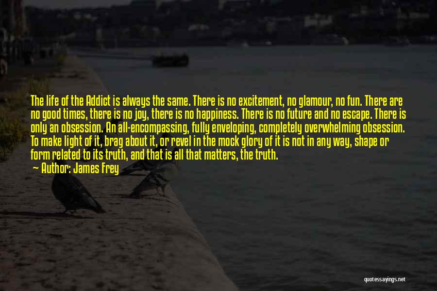 James Frey Quotes: The Life Of The Addict Is Always The Same. There Is No Excitement, No Glamour, No Fun. There Are No