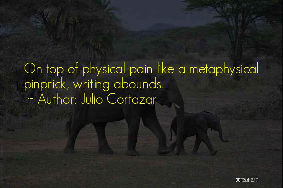 Julio Cortazar Quotes: On Top Of Physical Pain Like A Metaphysical Pinprick, Writing Abounds.