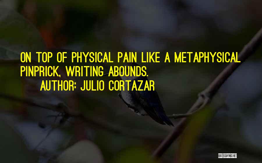 Julio Cortazar Quotes: On Top Of Physical Pain Like A Metaphysical Pinprick, Writing Abounds.