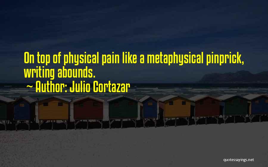 Julio Cortazar Quotes: On Top Of Physical Pain Like A Metaphysical Pinprick, Writing Abounds.