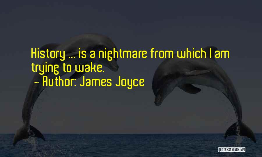 James Joyce Quotes: History ... Is A Nightmare From Which I Am Trying To Wake.