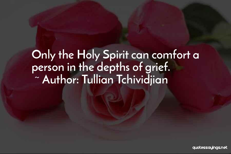 Tullian Tchividjian Quotes: Only The Holy Spirit Can Comfort A Person In The Depths Of Grief.