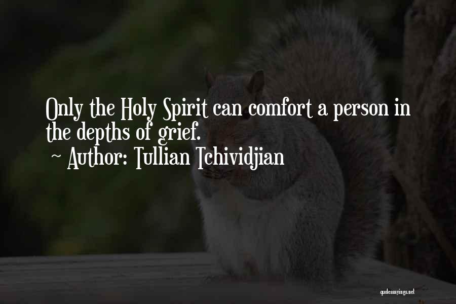 Tullian Tchividjian Quotes: Only The Holy Spirit Can Comfort A Person In The Depths Of Grief.