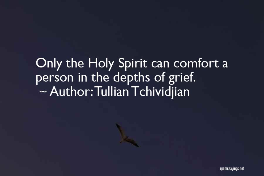 Tullian Tchividjian Quotes: Only The Holy Spirit Can Comfort A Person In The Depths Of Grief.