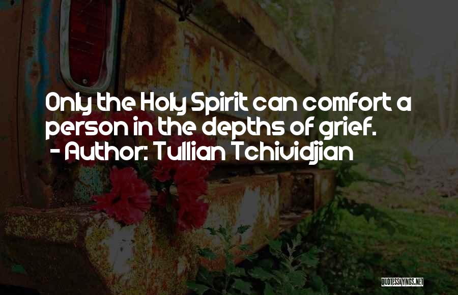 Tullian Tchividjian Quotes: Only The Holy Spirit Can Comfort A Person In The Depths Of Grief.