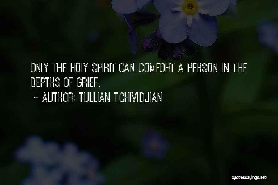 Tullian Tchividjian Quotes: Only The Holy Spirit Can Comfort A Person In The Depths Of Grief.