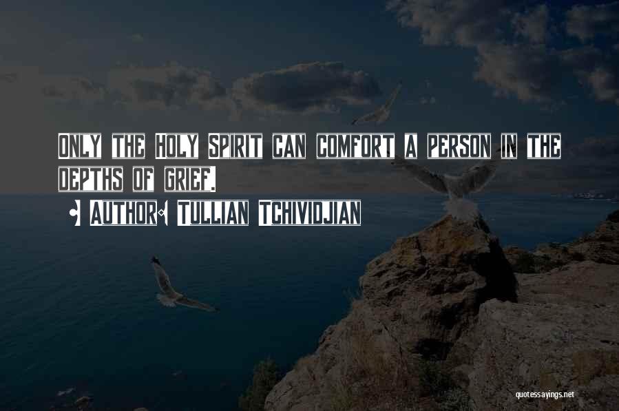 Tullian Tchividjian Quotes: Only The Holy Spirit Can Comfort A Person In The Depths Of Grief.