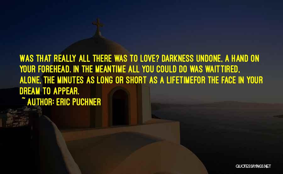 Eric Puchner Quotes: Was That Really All There Was To Love? Darkness Undone, A Hand On Your Forehead. In The Meantime All You