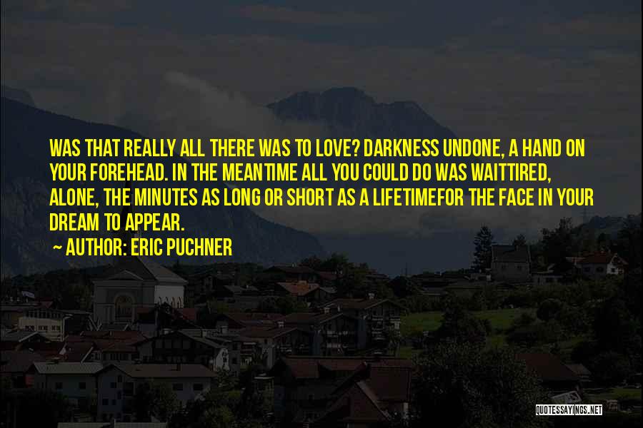 Eric Puchner Quotes: Was That Really All There Was To Love? Darkness Undone, A Hand On Your Forehead. In The Meantime All You